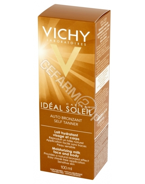 VICHY Vichy Ideal Soleil brązujące mleczko nawilżające na twarz i ciało 100 ml