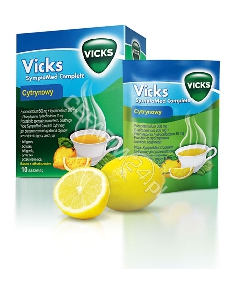 PROCTER & GA Vicks Symptomed Complete x 10 sasz o smaku cytrynowym