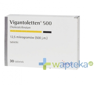 MERCK KGAA Vigantoletten 500 j.m. tabletki 30 sztuk