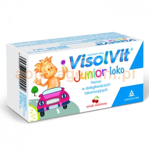 ANGELINI Visolvit Junior loko, lizaki bezcukrowe, smak wiśniowy, 3 sztuki