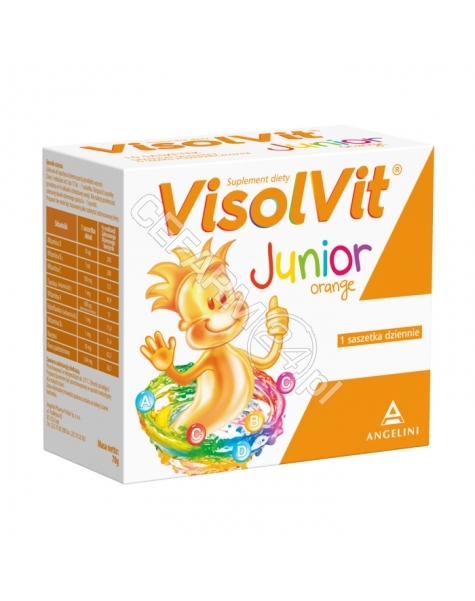 GLAXOWELLCOM Visolvit junior x 10 sasz o smaku pomarańczowym
