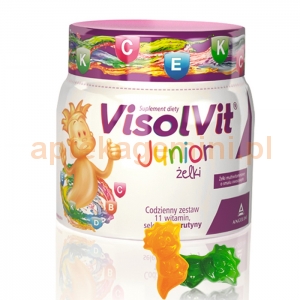 ANGELINI Visolvit Junior, żelki dla dzieci od 3 lat, smak owocowy, 50 sztuk