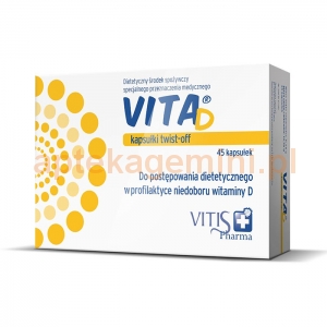 VITIS PHARMA Vita D 400 j.m., od pierszych dni życia, 45 kapsułek twist-off OKAZJA