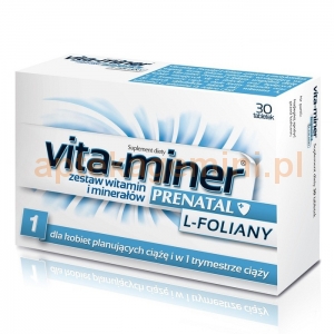 Aflofarm Vita-miner, Prenatal L-foliany, 30 tabletek