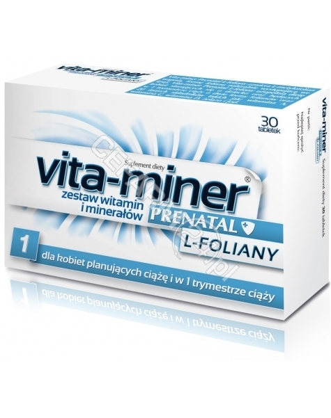 AFLOFARM Vita-miner prenatal l-foliany x 30 tabl (data ważności 30.04.2016)