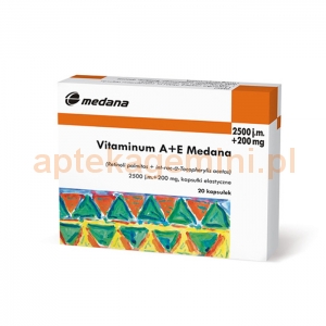 MEDANA Vitaminum A+E (2500j.m+200mg), 20 kapsułek
