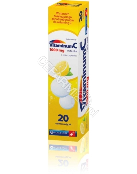 POLFA ŁÓDŹ Vitaminum C 1000 mg x 20 tabl musujących (Polfa Łódź)