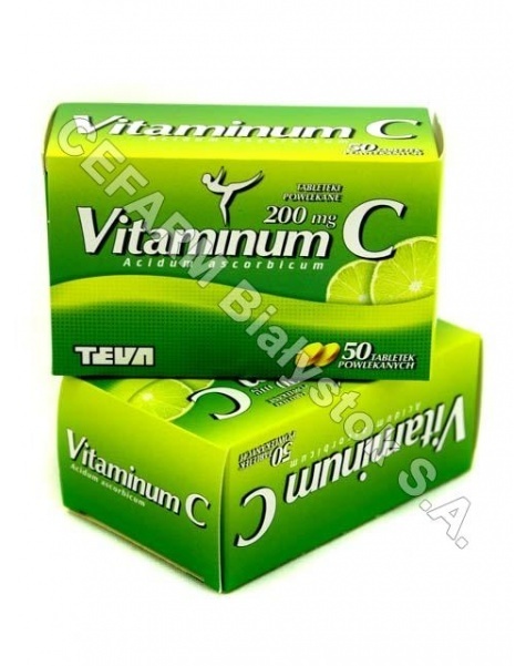 TEVA KUTNO Vitaminum c 200 mg x 50 tabl powlekanych (teva)