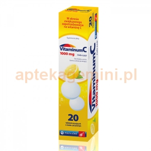 POLFA ŁÓDŹ Vitaminum C Polfa Łódź 1000mg, 20 tabletek musujacych