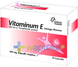 OMEGA PHARMA POLAND SP Z OO Vitaminum E 100mg 30 kapsułek elastycznych OMEGA PHARMA