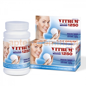 UNIPHARM Vitrum Calcium 1250 + Vitamina D3, 120 tabletek