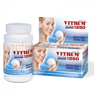 UNIPHARM Vitrum Calcium 1250 + Vitamina D3, 60 tabletek