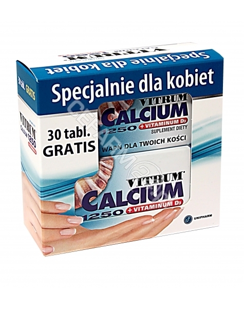 UNIPHARM Vitrum calcium 1250+vit.d3 x 120 tabl + 30 tabl GRATIS !!!