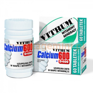 UNIPHARM Vitrum Calcium 600 + Vitamina D400, 60 tabletek