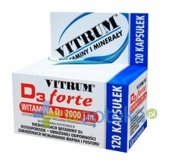 UNIPHARM SP. Z O.O. Vitrum D3 Forte 0,05 mg 120 kapsułek