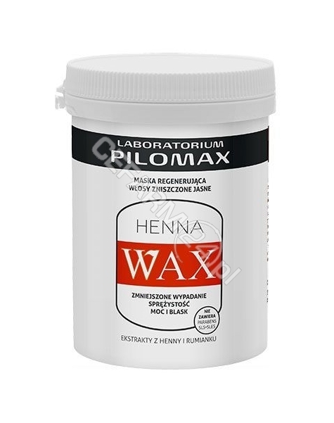 PILOMAX JOLANTA BORTKIEWICZ Wax henna maska regenerująca włosy zniszczone jasne 240 ml