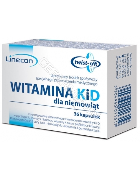 OLEOFARM Witamina KiD dla niemowląt x 36 kaps twist-off (Linecon)