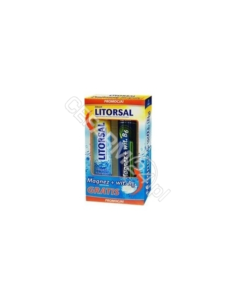 NATUR PRODUK Zdrovit litorsal x 24 tabl musujące + magnez z witaminą b6 x 24 tabl musujące GRATIS!!!