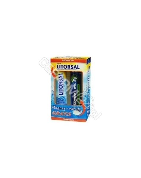 NATUR PRODUK Zdrovit litorsal x 24 tabl musujące + magnez z witaminą b6 x 24 tabl musujące GRATIS!!!