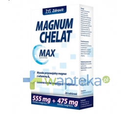 N.P.ZDROVIT SP Z O.O. Zdrovit Magnum Chelat Max 28 tabletek