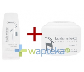 ZIAJA LTD. Z.P.L. ZIAJA Kozie mleko Krem 1 nawilżanie 50ml + Kozie mleko krem do rąk i paznokci 50ml