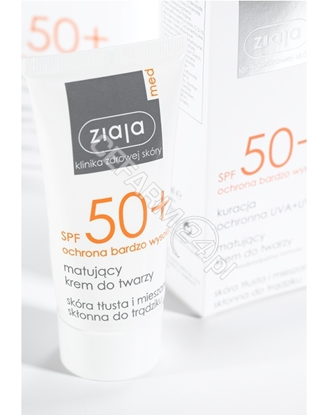 ZIAJA Ziaja med ochrona spf 50+ krem matujący do twarzy 50 ml