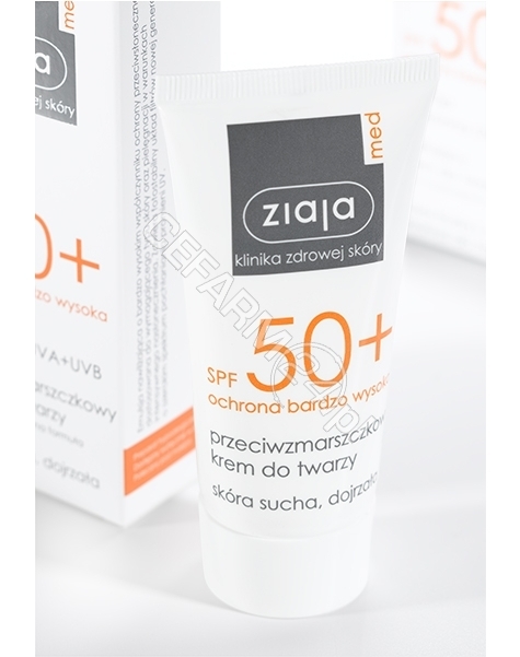 ZIAJA Ziaja med ochrona spf 50+ krem przeciwzmarszczkowy do twarzy 50 ml