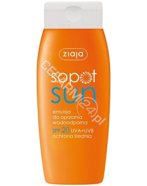 ZIAJA Ziaja sopot sun - wodoodporna emulsja do opalania spf 20 150 ml