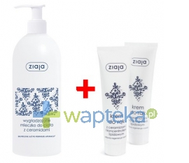 ZIAJA LTD. Z.P.L. SP. Z 0.0. ZIAJA ZESTAW wygładzające mleczko do ciała z ceramidami 400ml + krem do rąk z ceramidami 100ml