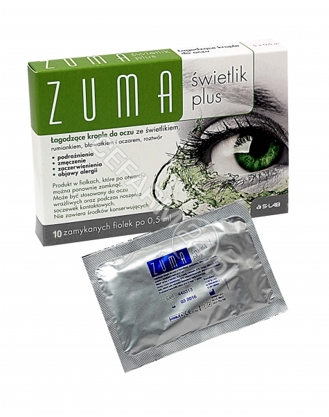 S-LAB Zuma świetlik plus krople do oczu 0,5 ml x 10 fiolek